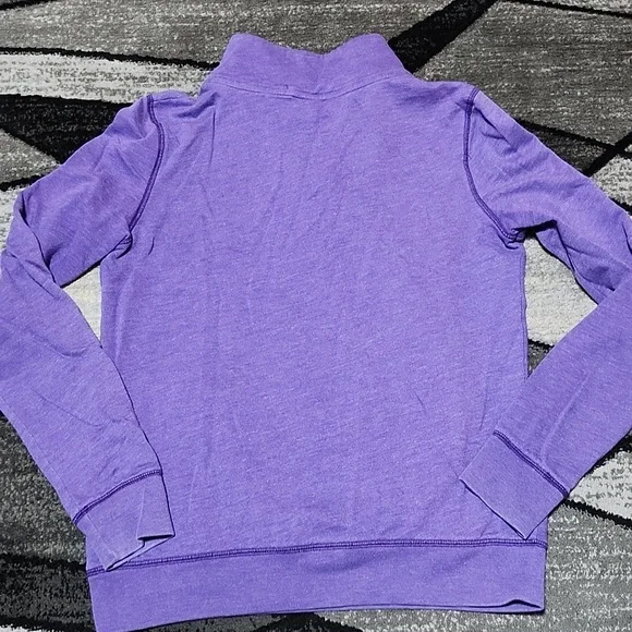 VINTAGE VS PINK 2011 PURPLE QUARTER-ZIP DOG LOGO MOCK-NECK SWEATSHIRT - Picture 9 of 12